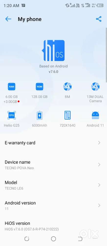 Tecno Le6 good conditions