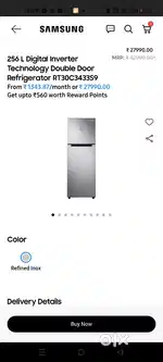 Samsung new box pack refridgerator