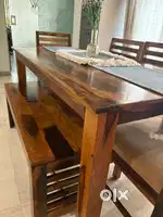Solid Sheesham Wood 6-seater Dining Table