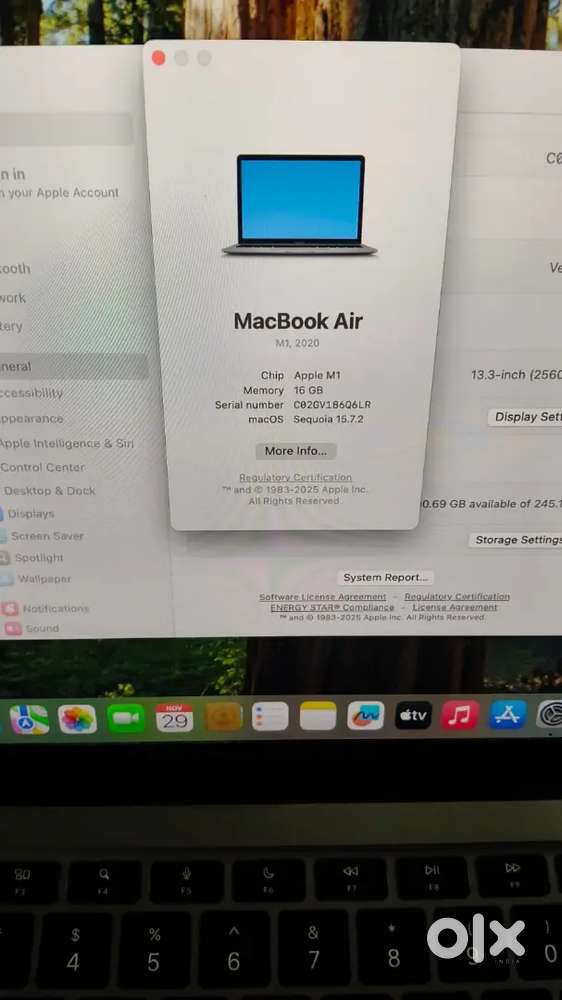 MacBook Air m1 2337 16/256