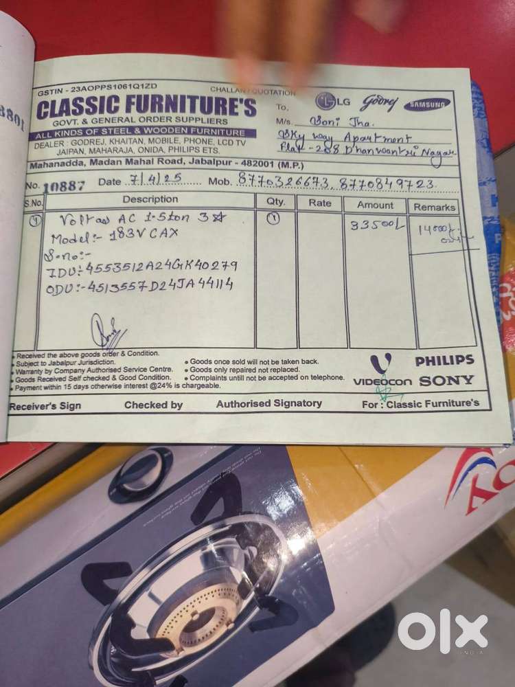 Brand new ac just 6 months old perfect condition with original bill