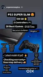 PS3-500GB-30GAMES- 2 CONTROLLERS - SONY PLAYSTATION