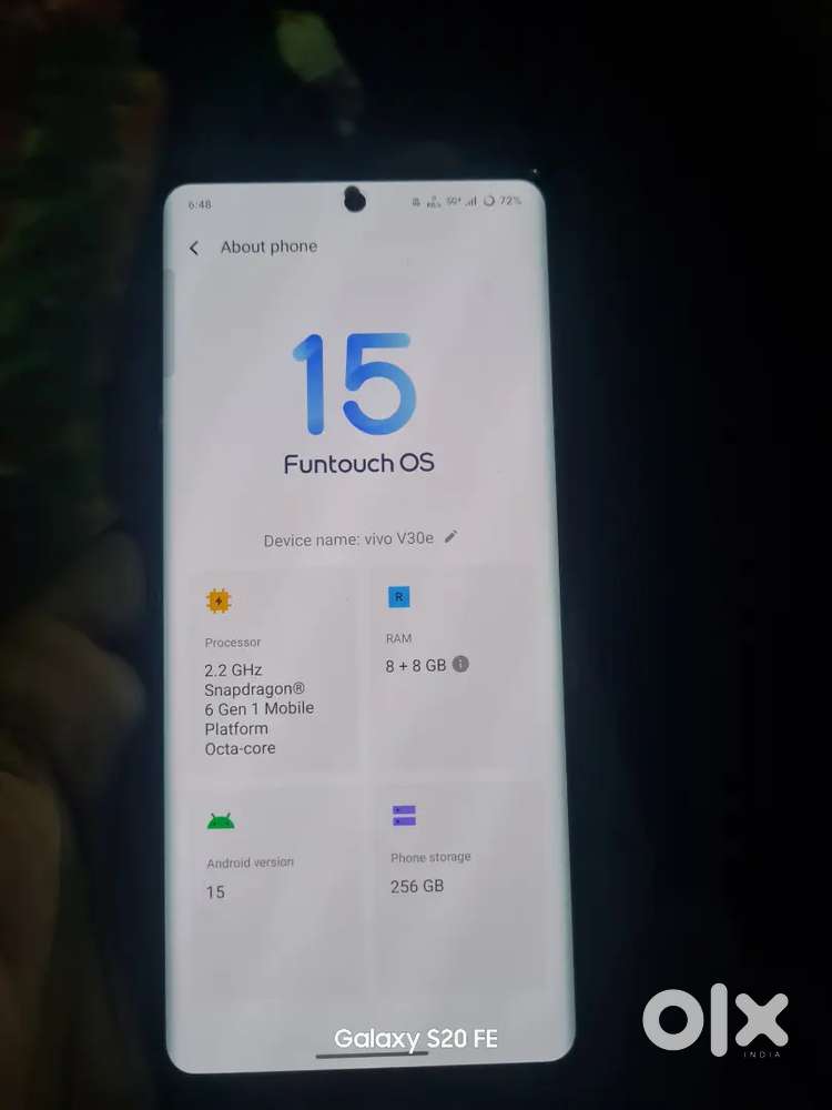 Vivo v30e 8/256 mint condition