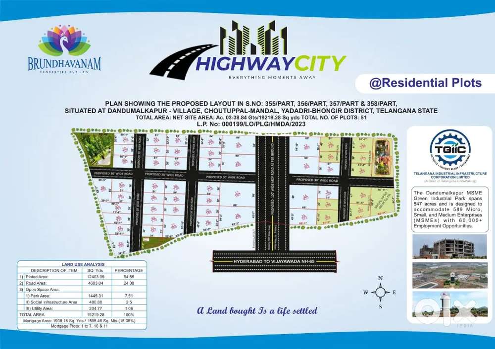 Gated Community Hmda Open Plots For Sale At Malkapur Near Choutuppal