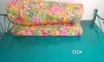 Double size Steel Cot with Bed less than 1 yr used
