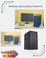 Cash on home delivery  Desktop Laptop Computer Full Set Sales @ Servic