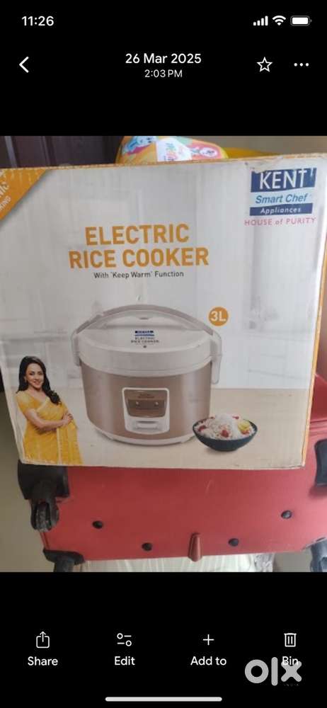 Kent electric rice cooker-new and opened