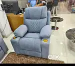 Manual recliner 1 chair and golden cup holder and beautiful colour