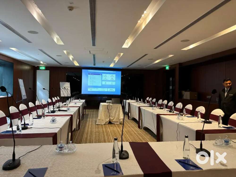 Projector and screen speaker Mike's rentals