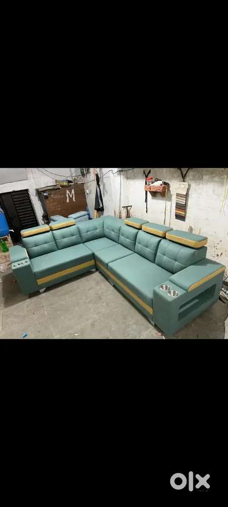 LUXURIOUS L TYPE SOFA SET MANUFACTURING AT ZAM ZAM FURNITURE