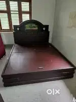 Bed and wardrobe set for bedroom