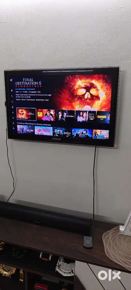 Imported Samsung 34 inch LCD with sound bar.