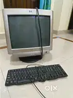 HP monitor and Logitech keyboard