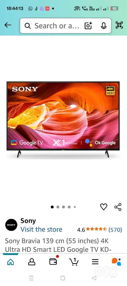 Sony Bravia 55 inch google tv(4k Ultra HD)