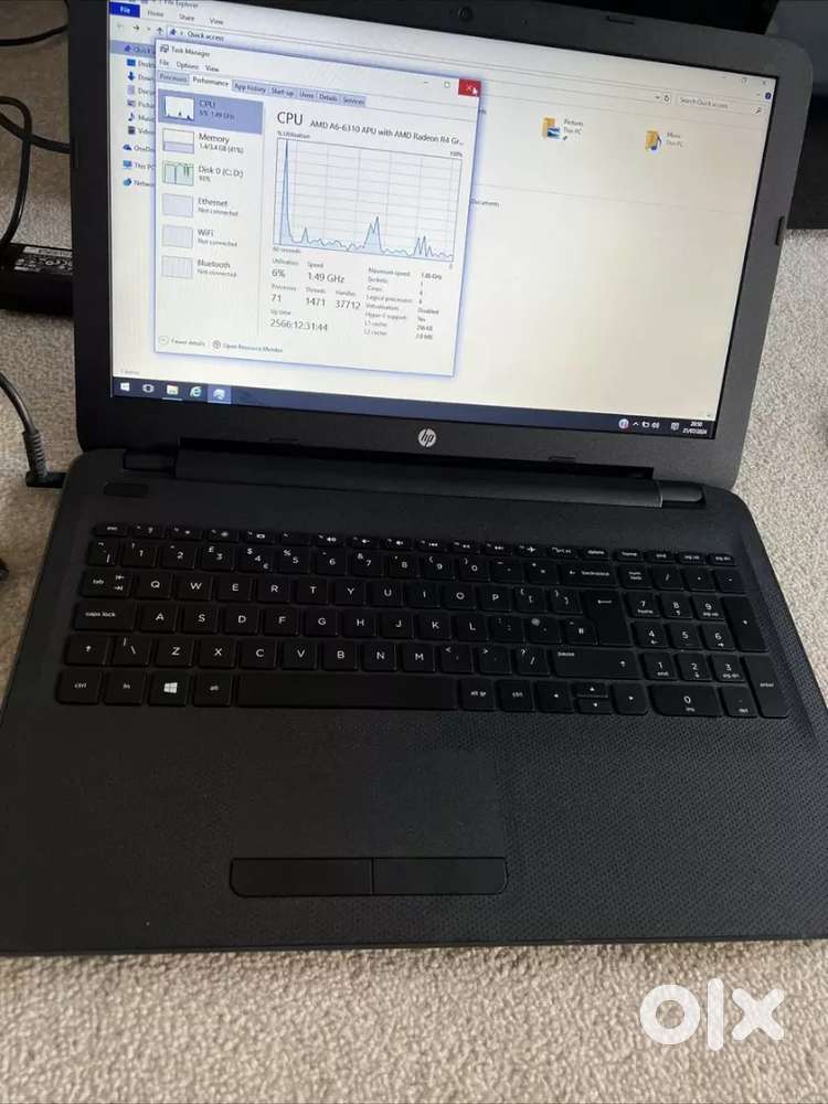 Hp note book 6gb ram i5 one tb