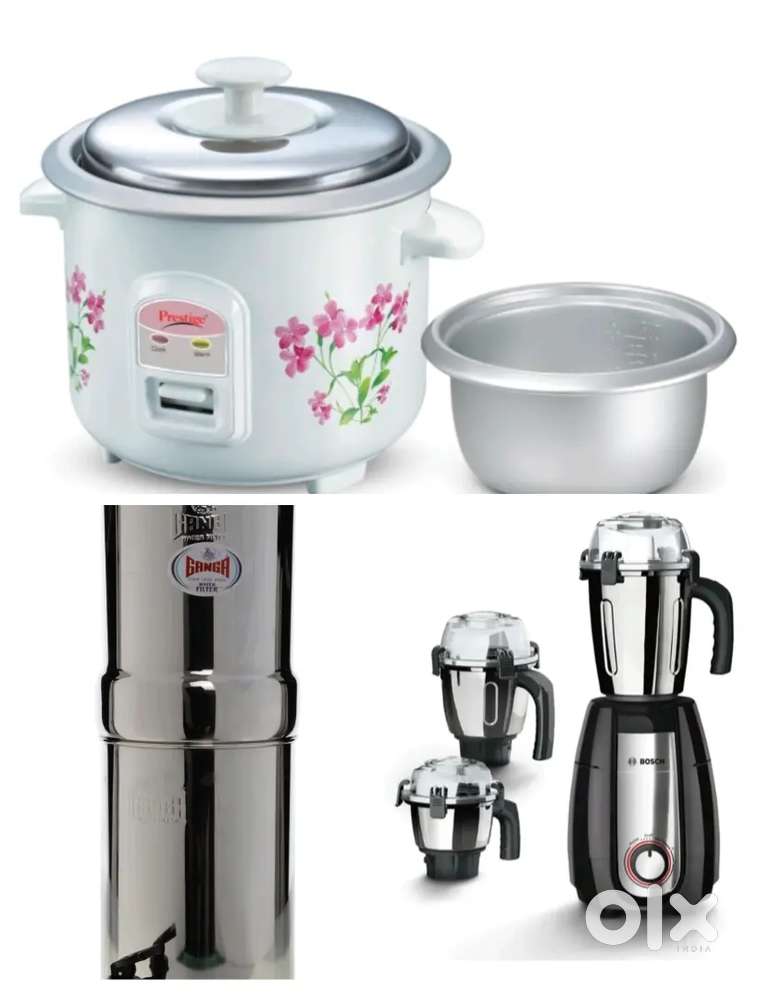 Bosch mixer grinder, Electric cooker, ganga water filter