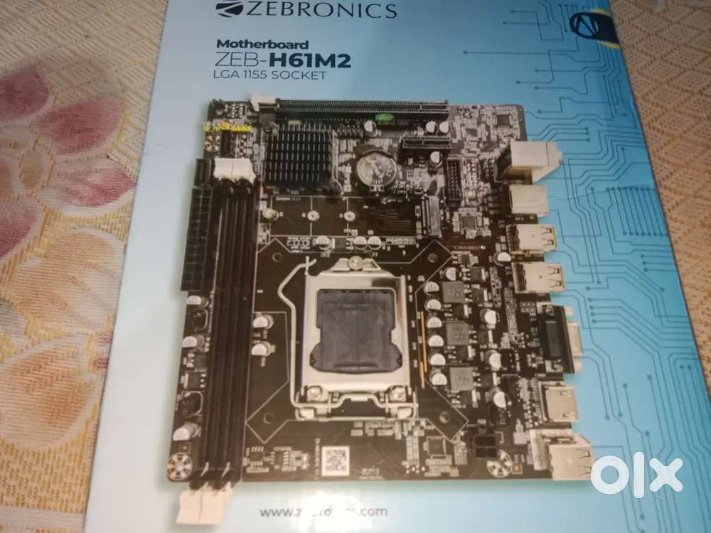 Zebronics motherboard H61M2 LGA 4155 socket
