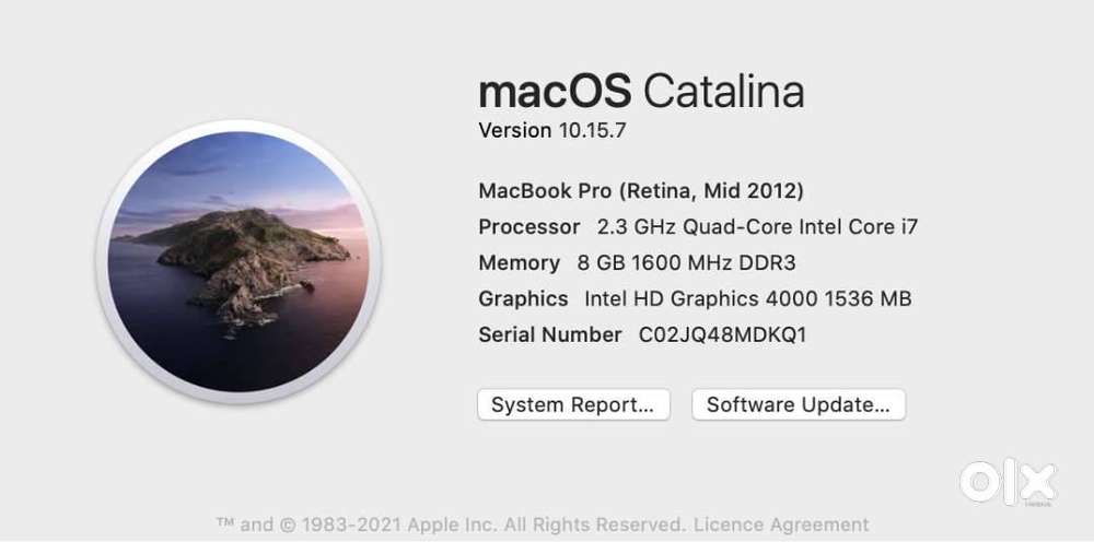 MacBook Pro 15 Retina (Mid-2012) Fully Working Except Minor Issues