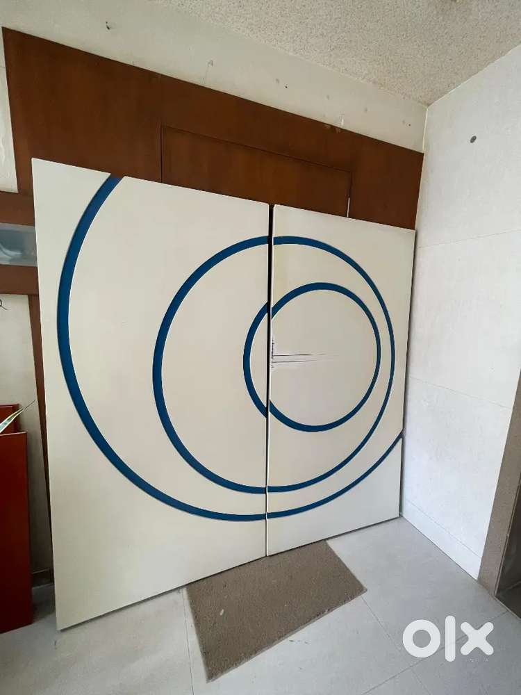 TWO SLIDING DOOR 6 FT BY 6 ft with IT'S CHANNELS AND RUNNER