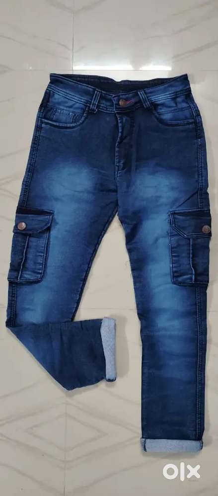 Denim cargo six pocket ,only 450,size 28-32
