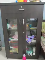 Cubourd With Glass Mirror and Drawer