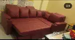 L shape sofa with sofa comebed with comfortable headrest with pillow