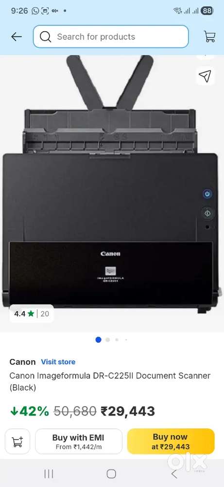 Canon DR-C225 II  Document Scanner