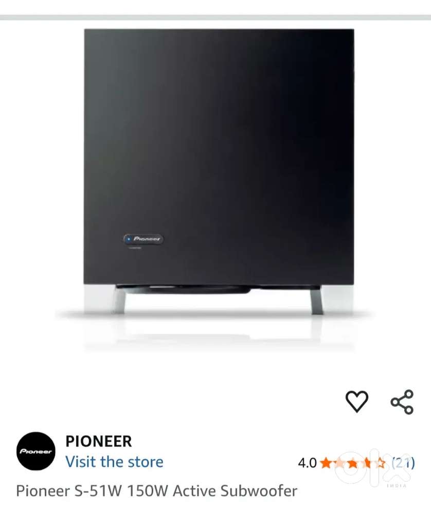 Pioneer active subwoofer 150 watts