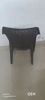 Brown plastic chair