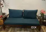 3 seater + 1 single seater wooden sofa bought in 2020 from Pepperfry