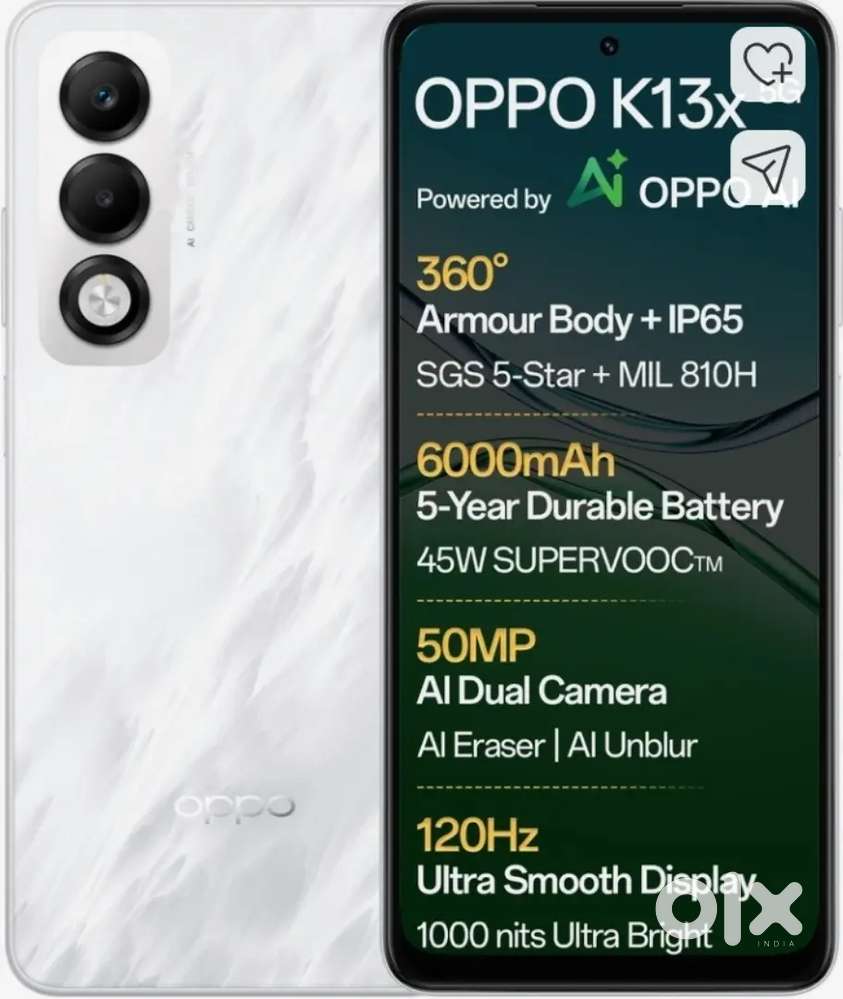 OPPO k13x  used15day