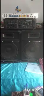 Home theatre and Eco sound 300 wat machine 2 monitor 1 emplifier