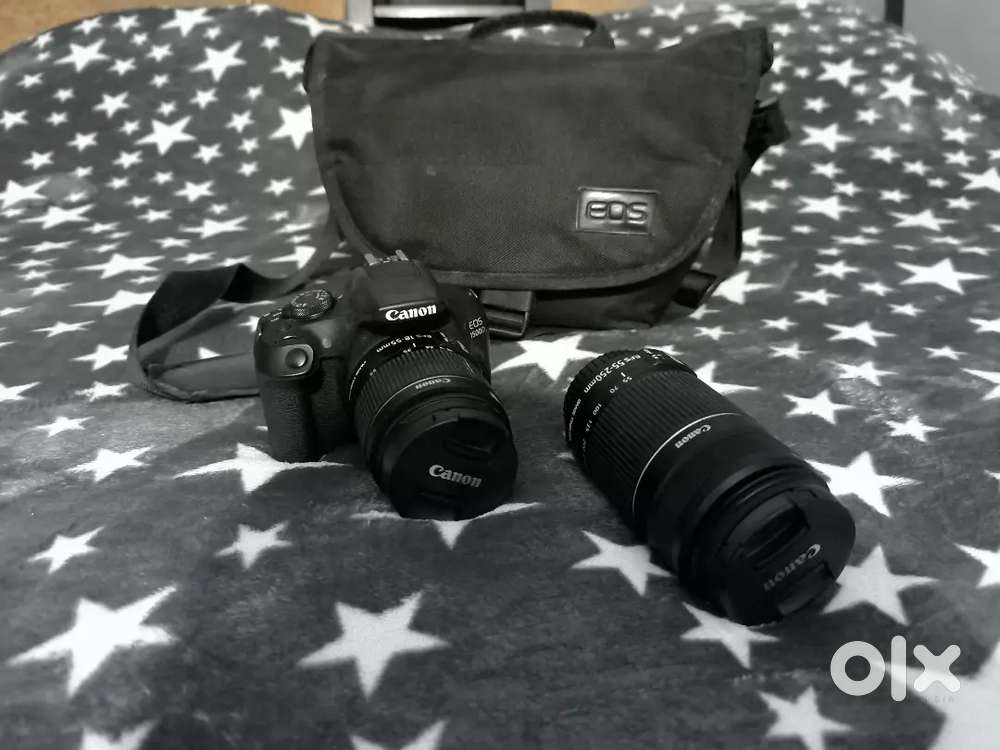 Canon 1500d with 18-55mm and 55-250mm lens