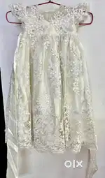Baby Baptism Off-White Net Gown – Elegant & Comfortable