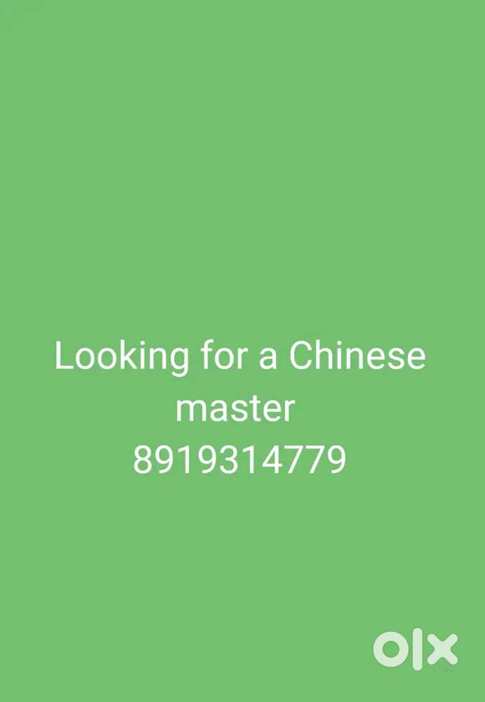 Chinese master Required