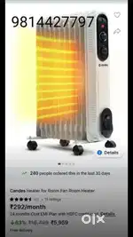 Candes 11 fin oil heater brand new box packed