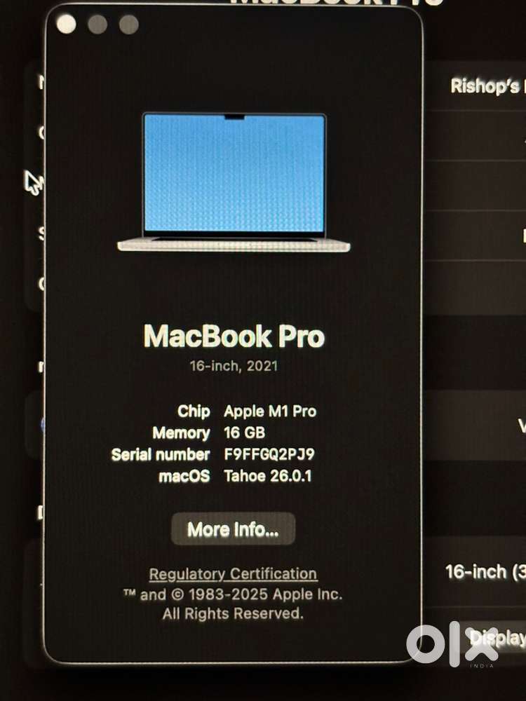 Apple MacBook M1 Pro - 16’ 2021
