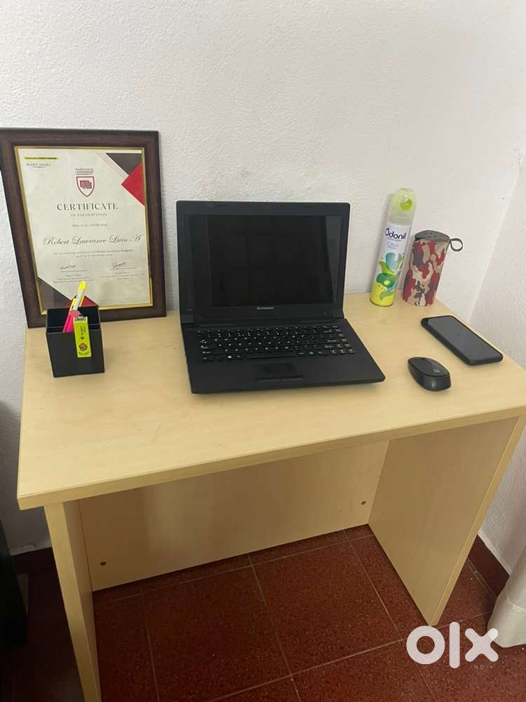 New computer table & White cupboard