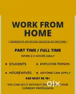 WORK FROM HOME FOR STUDENTS, HOUSEWIFE, JOB PERSON AND FRESHERS