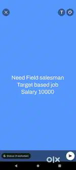 Need field salesman