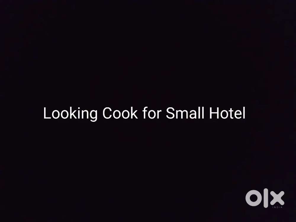 Cook for Small Canteen