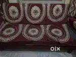 Red in color … 3 set of sofa..