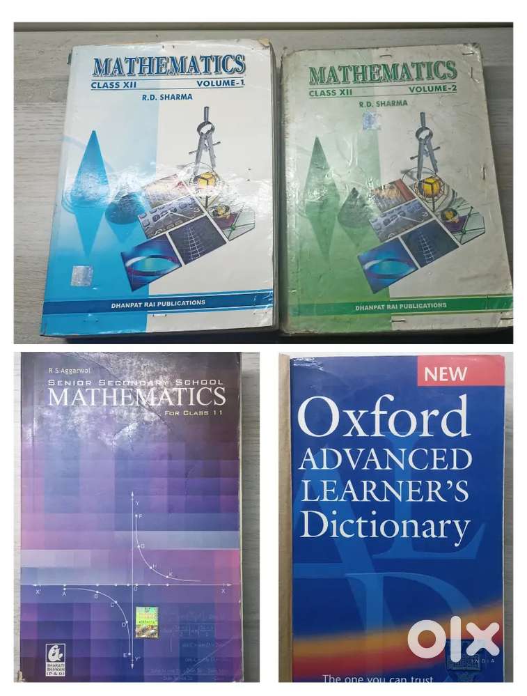 RD Sharma (Vol. 1 & 2), RS Aggarwal Class 11 & Oxford Dictionary