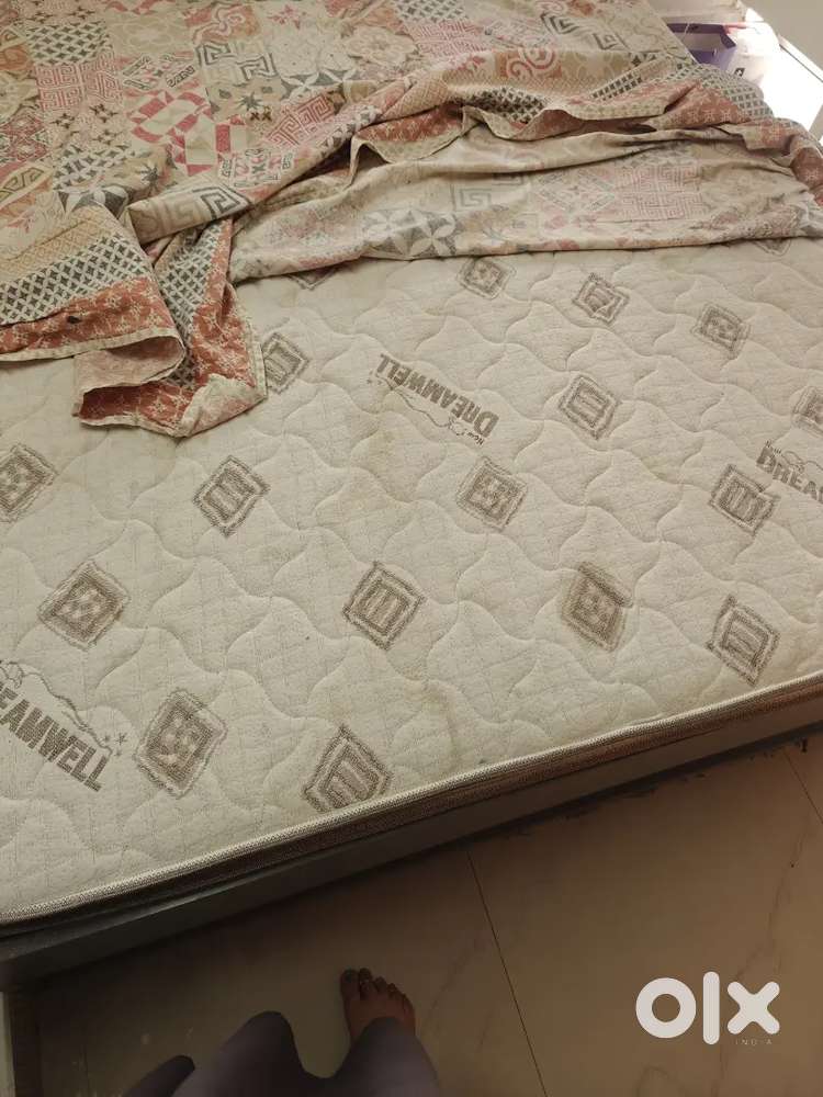 Bed with Mattress, computer table, 2 by 4 bed