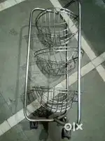 Stainless Steel Fruits and Vegetables Round, Basket, Rack, Stand