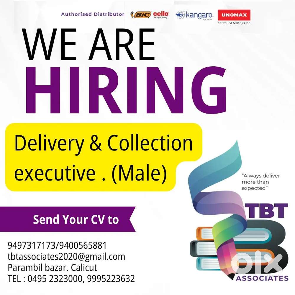 Collection and delivery for male, office staff for female