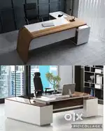 Customised MD tables CEO desk office table chairs furniture available