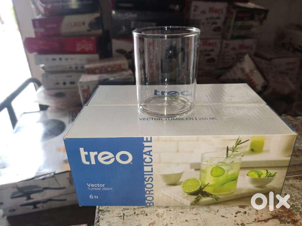 treo borosilicate and cello glass set