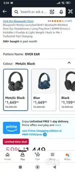 Blaupunkt BH41 Black Headphones