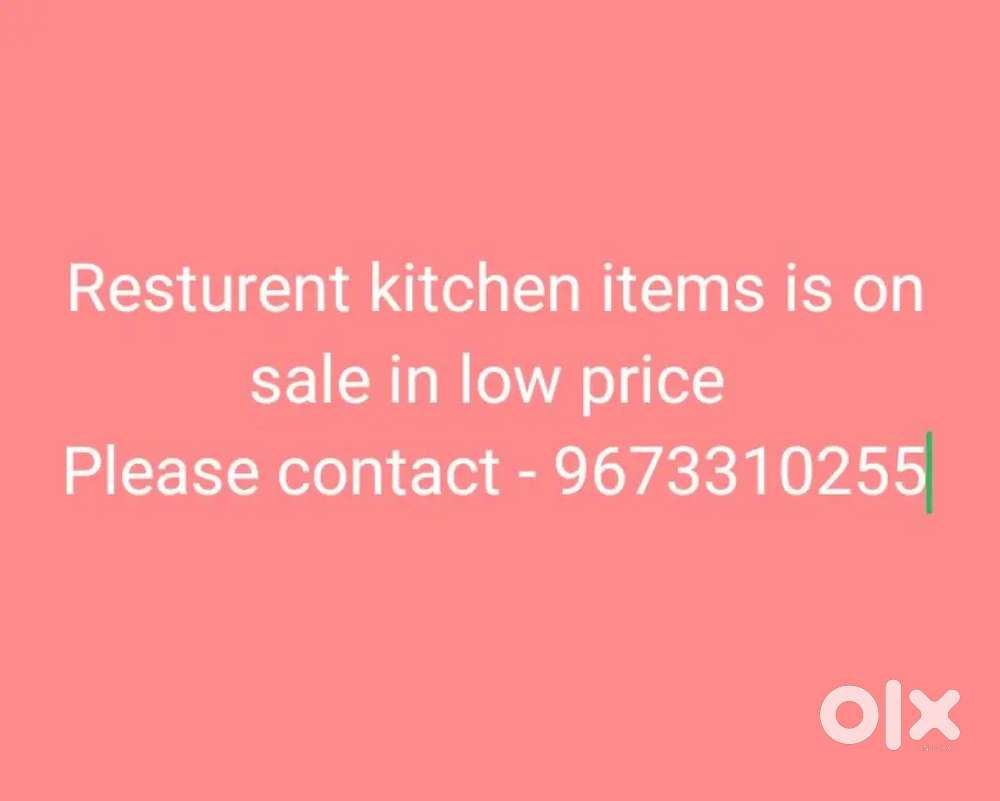All restaurant's kitchen items